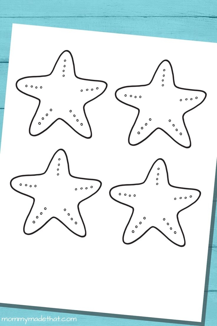 Free Printable Starfish Template Outlines For Best Ocean Crafts
