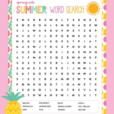 Free Printable Summer Word Search Favorite Printables