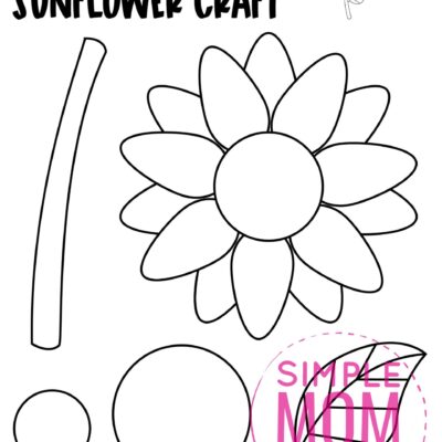 Free Printable Sunflower Craft Template Simple Mom Project