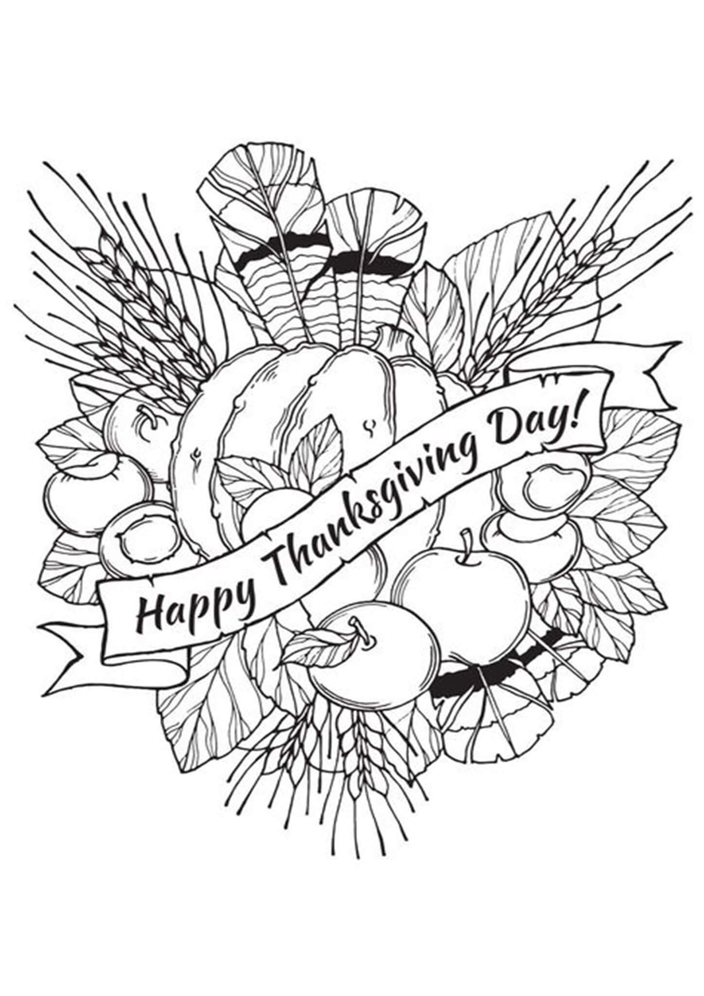 printable thanksgiving coloring page