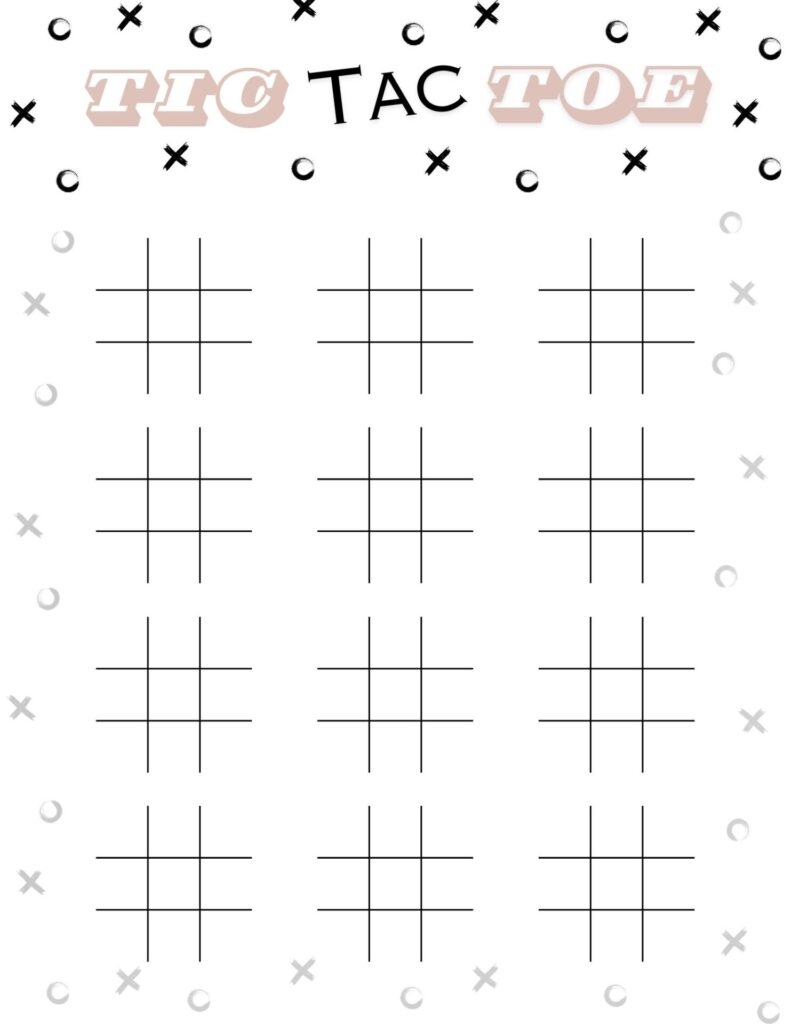Free Printable Tic Tac Toe