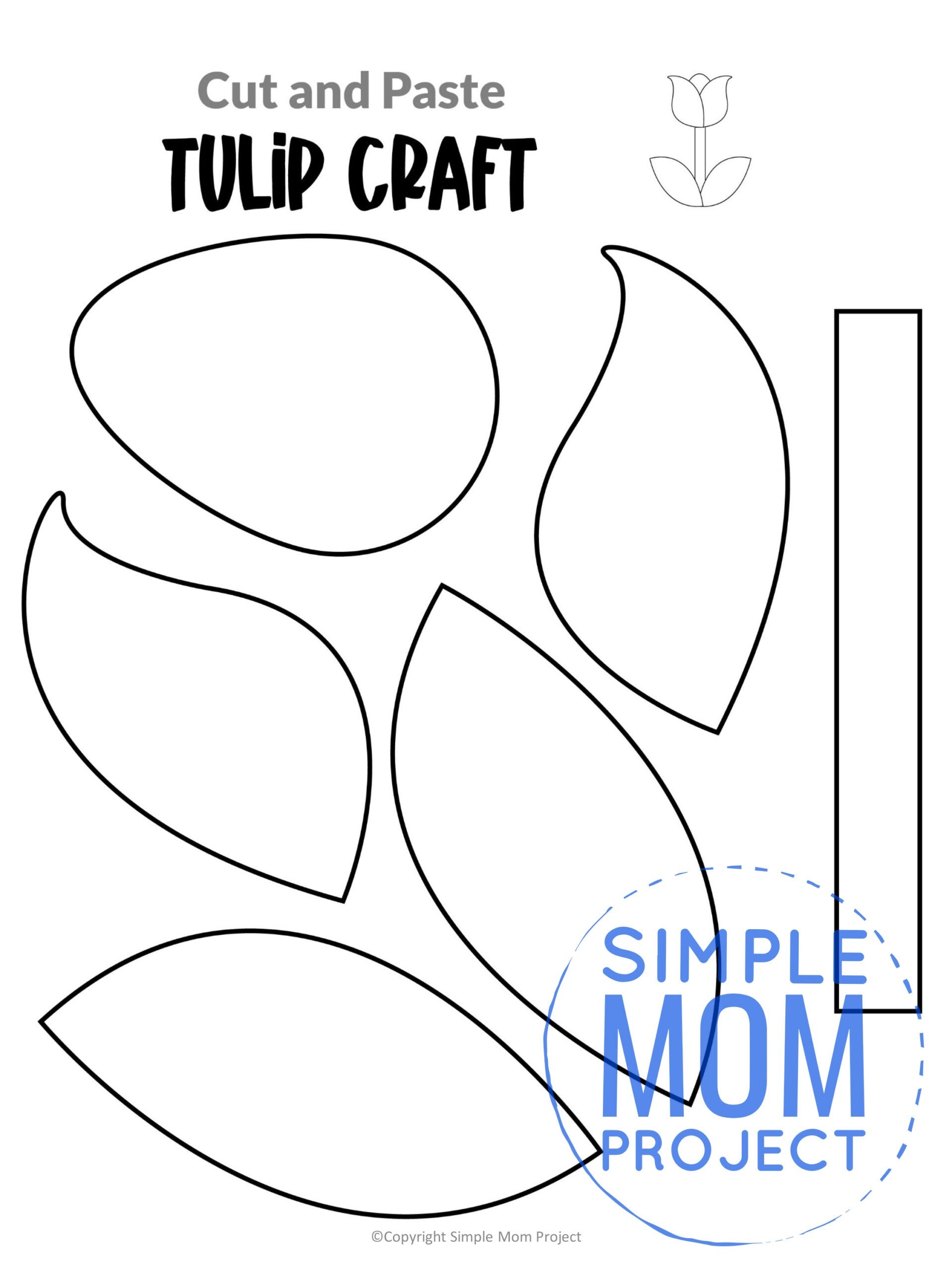 Free Printable Tulip Craft Template Simple Mom Project Free Printable Tulip Craft Template Simple Mom Project