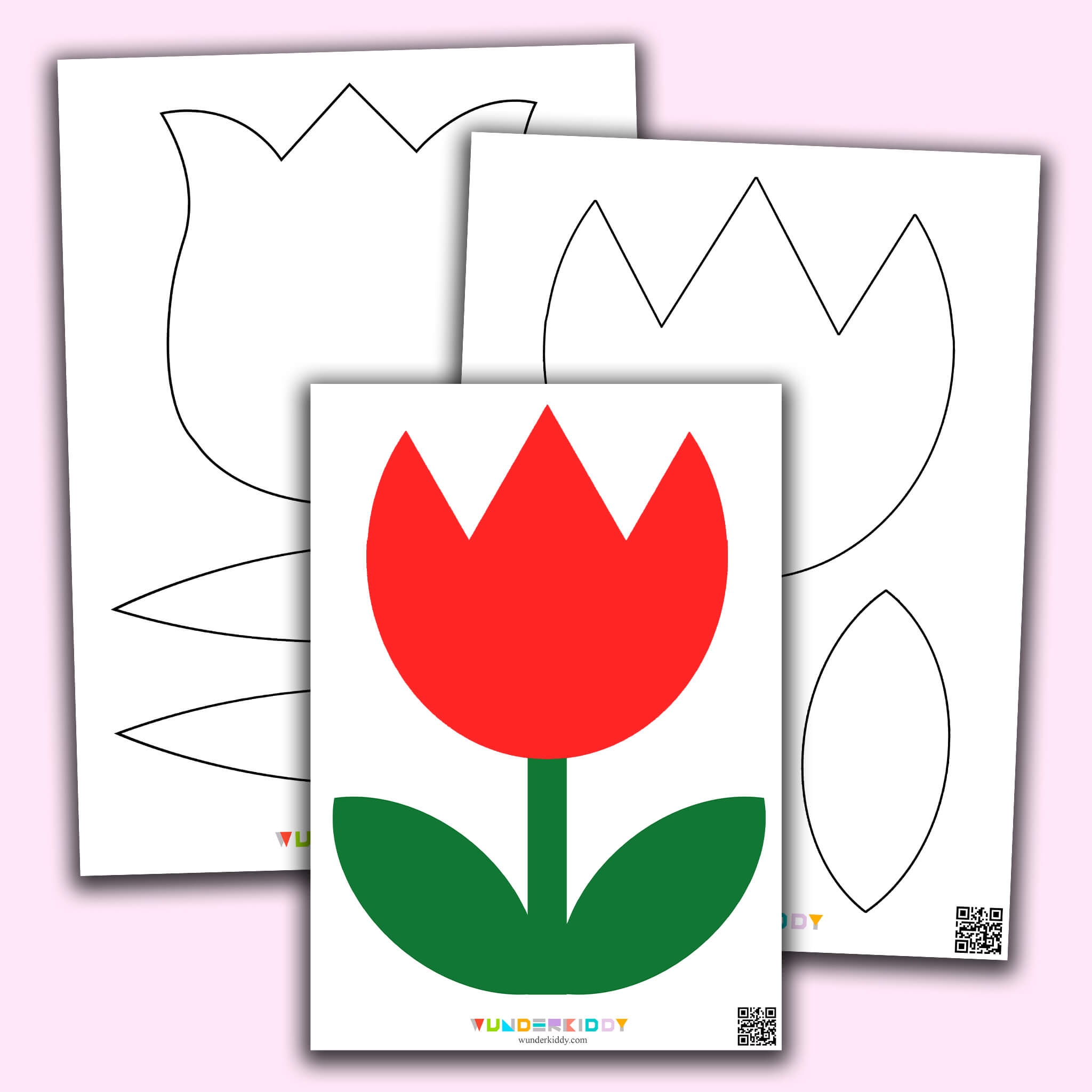Free Printable Tulip Flower Craft Template For Kindergarten Free Printable Tulip Flower Craft Template For Kindergarten