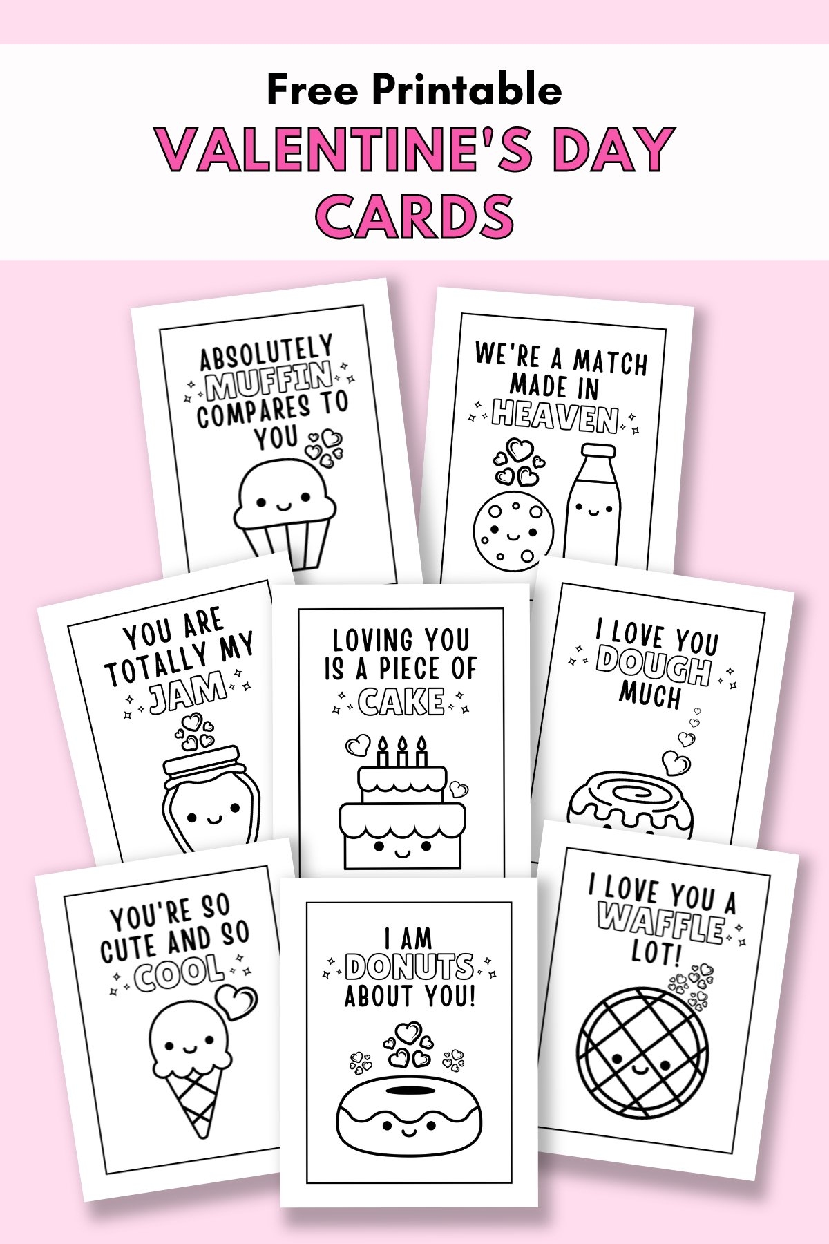 foldable printable valentines day cards to color