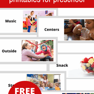 Free Printable Visual Schedule For Preschool No Time For Flash Cards