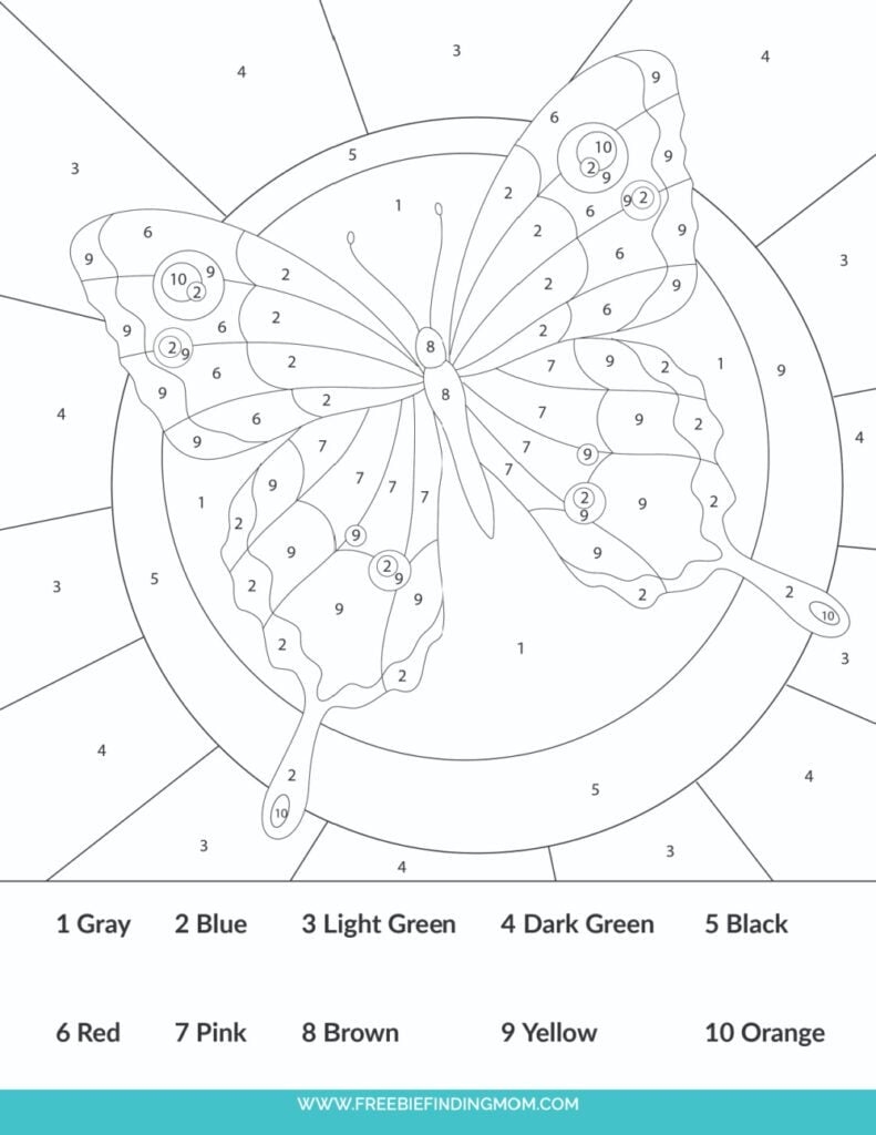 free printable color by number for kids free printable color by number for kids
