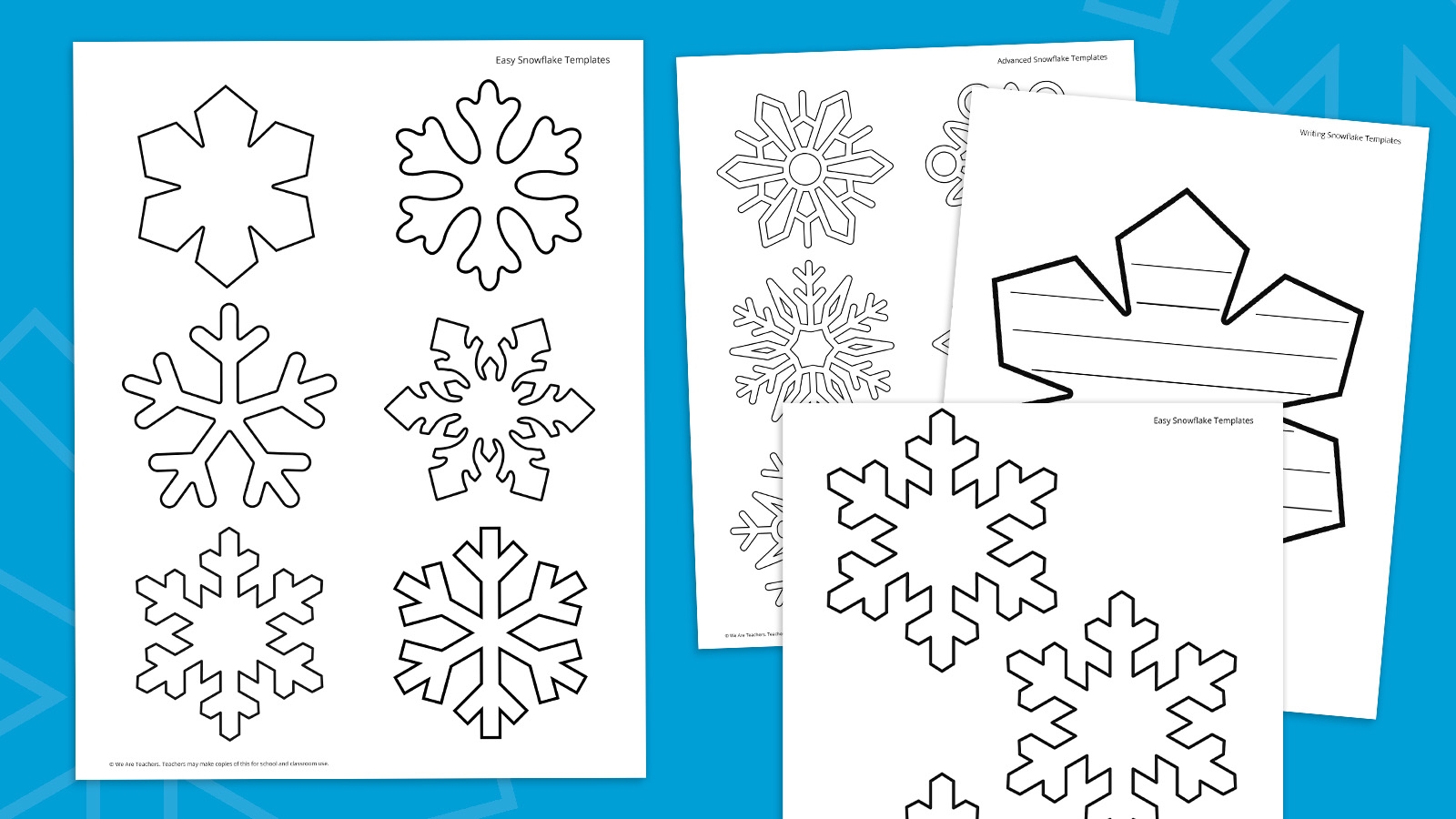 Free Snowflake Template Printable Bundle Free Snowflake Template Printable Bundle