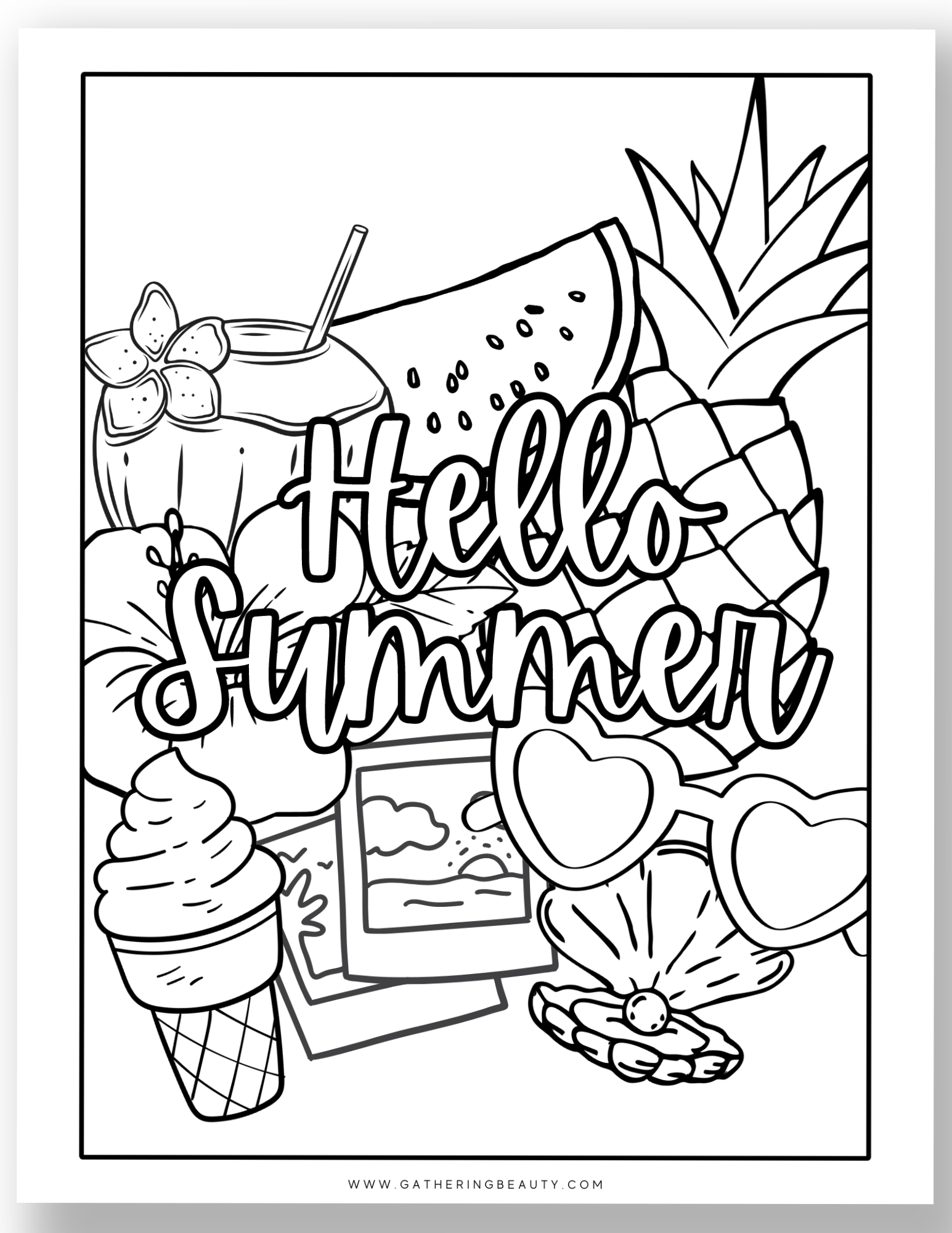 summer printable colouring pages summer printable colouring pages