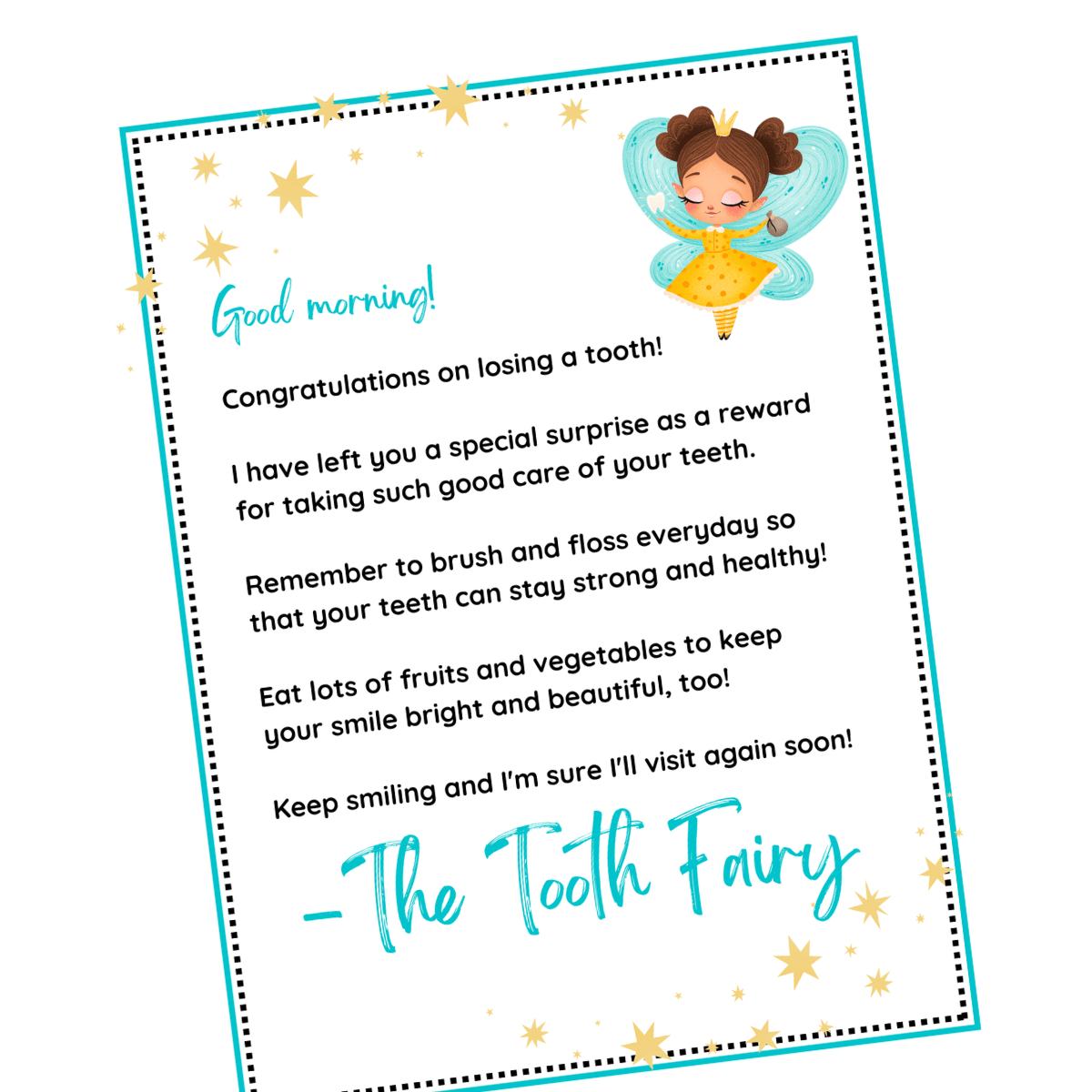 Free Tooth Fairy Letter Printable Your Kid Will Love Free Tooth Fairy Letter Printable Your Kid Will Love