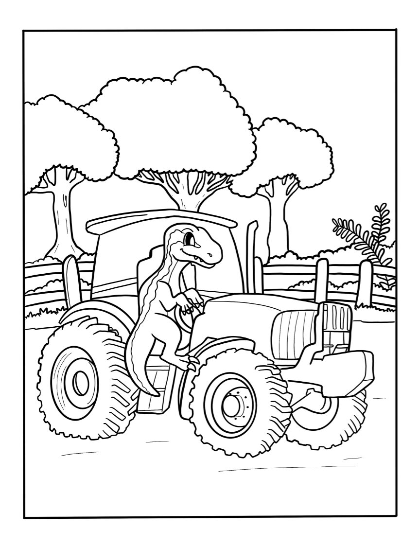 tractor printable coloring pages