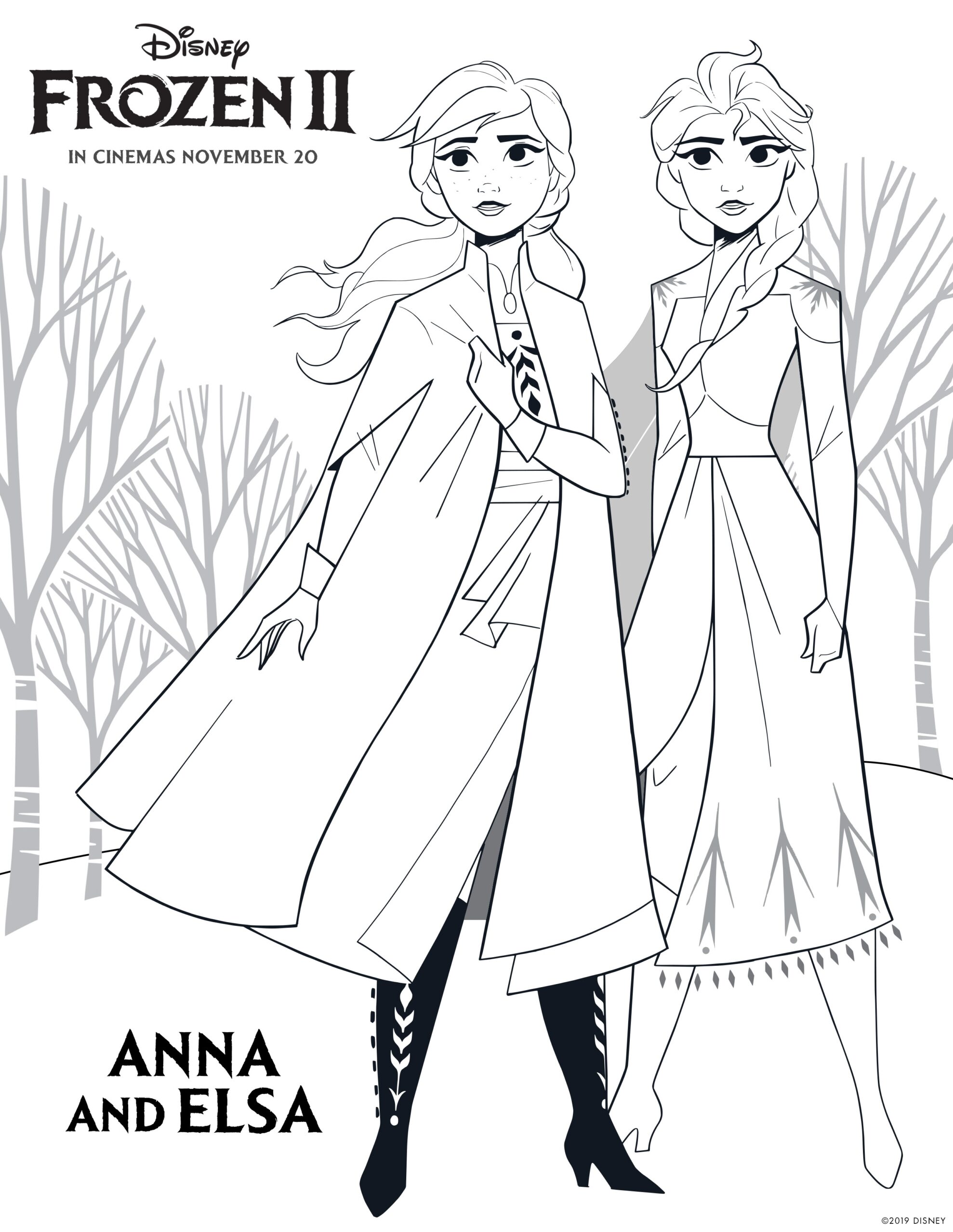 Printable Colouring Pages Frozen - Chart Printable