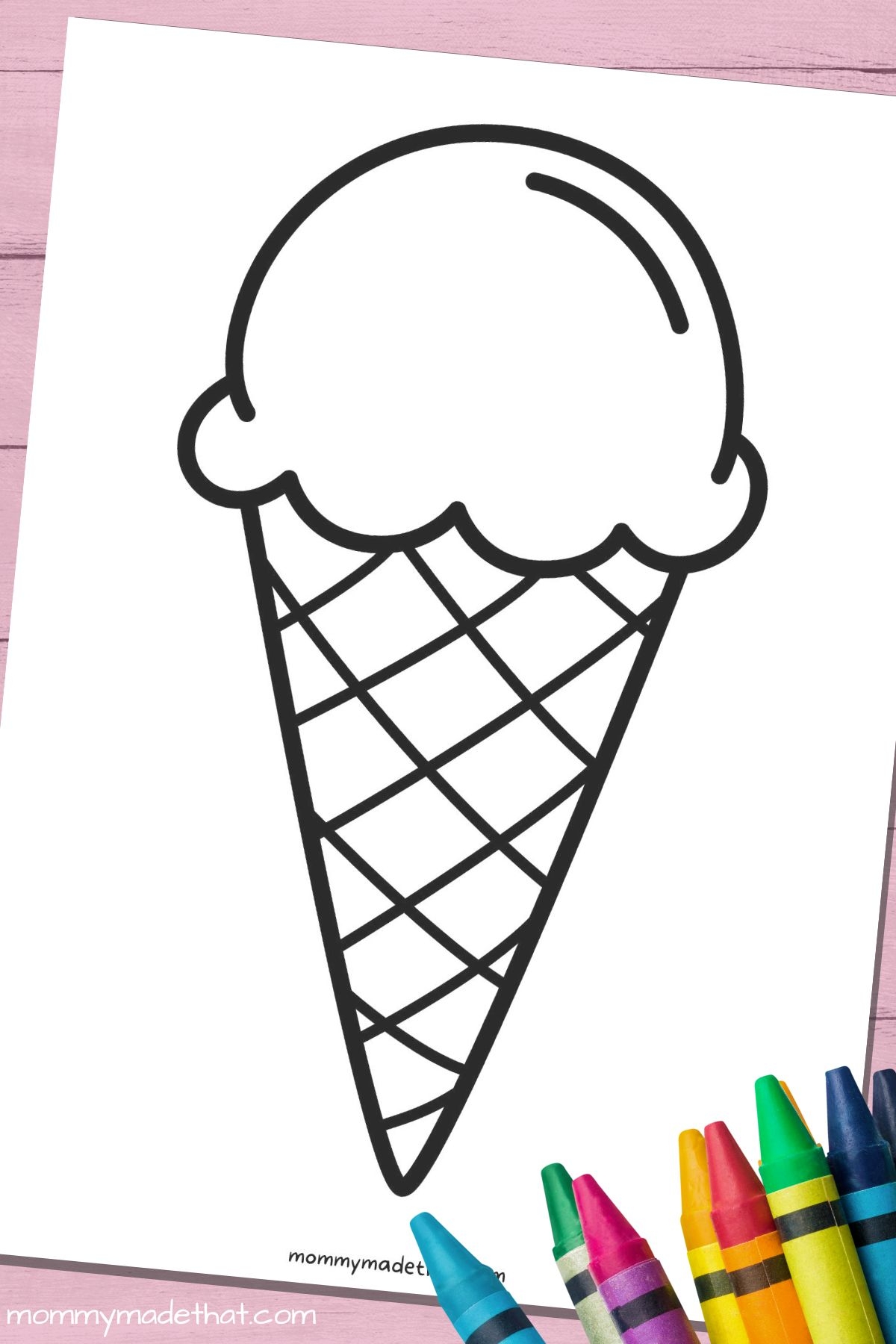 ice cream cone template printable free