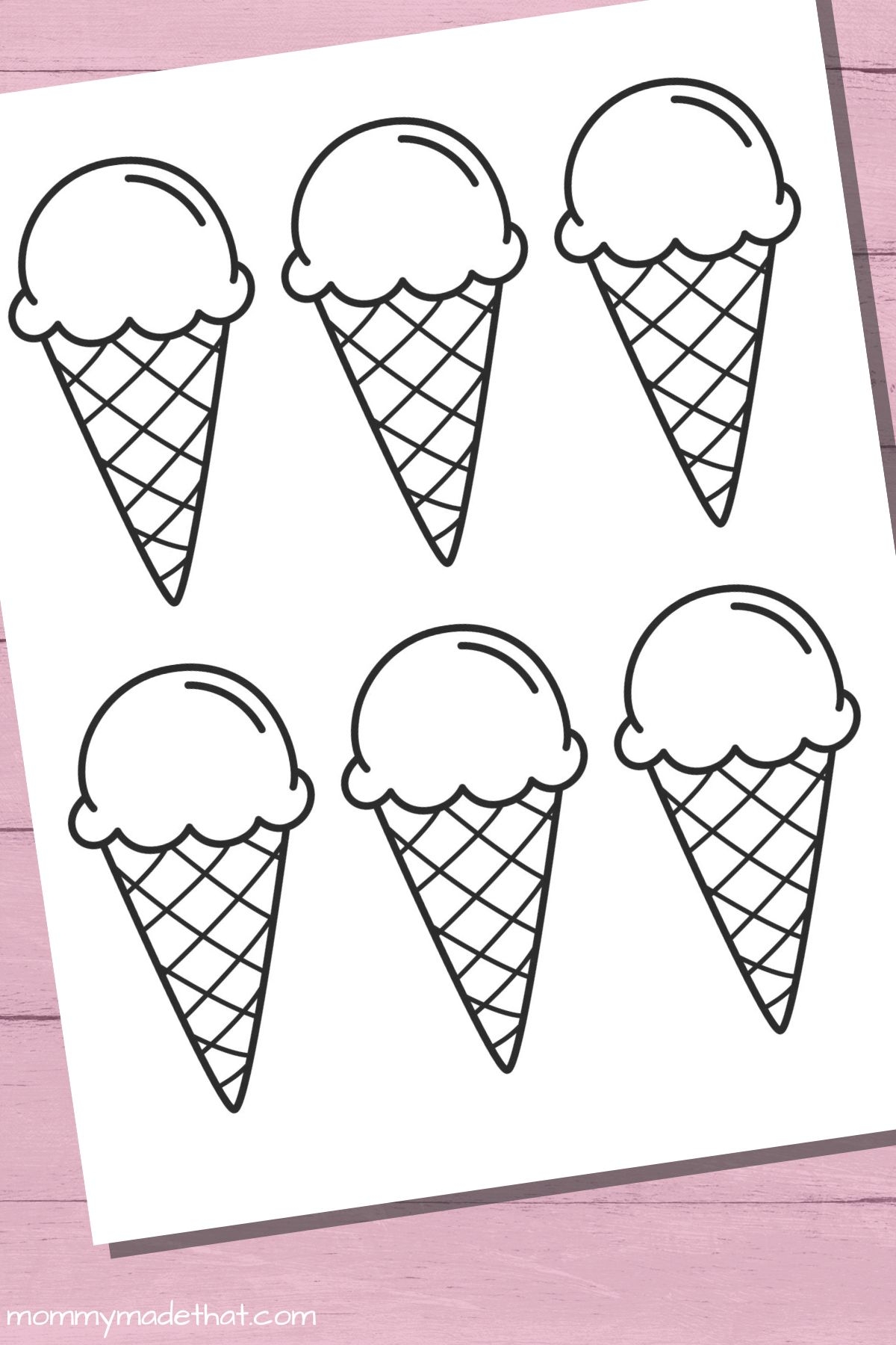 simple ice cream cone template printable free simple ice cream cone template printable free