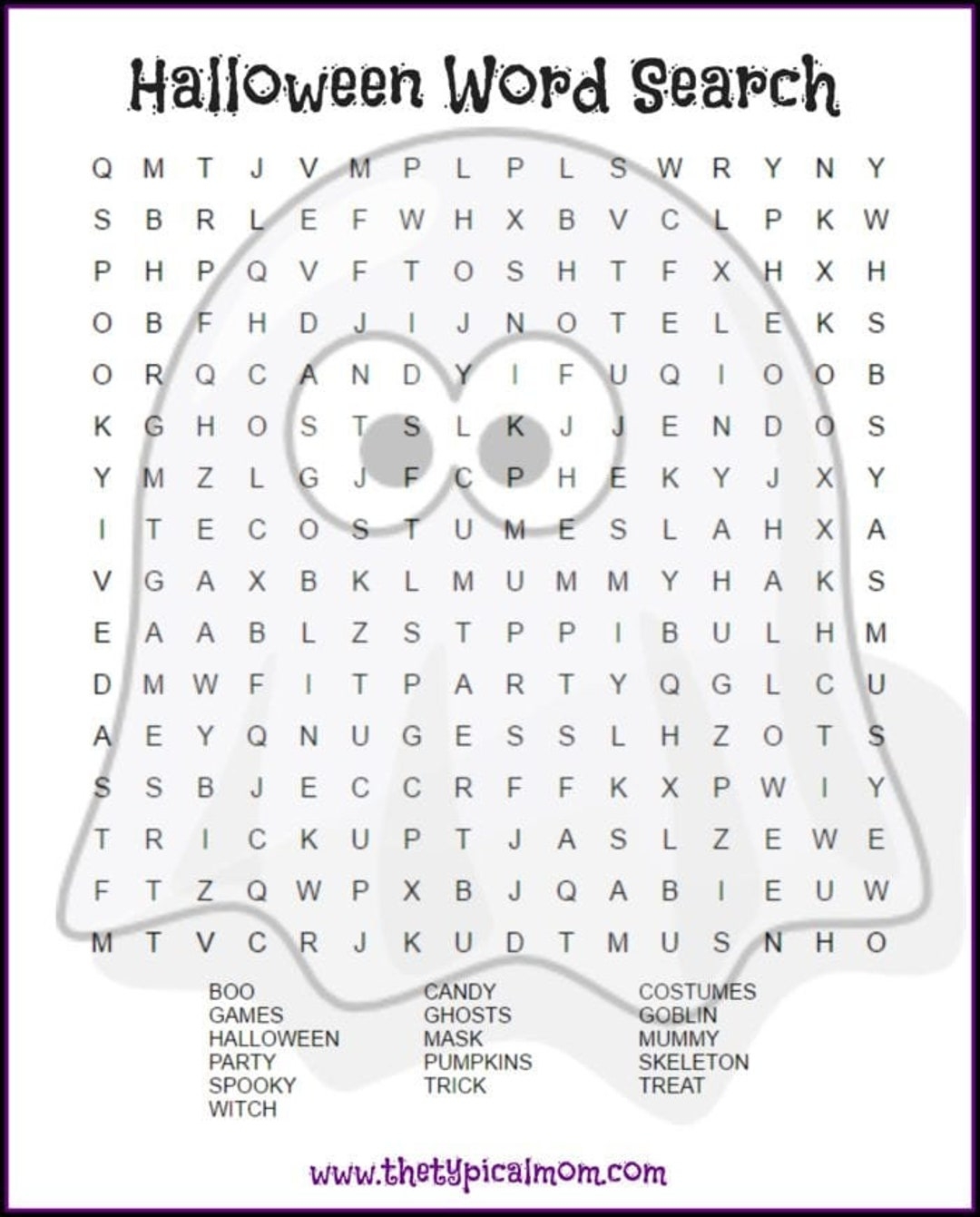 halloween word search printable halloween word search printable