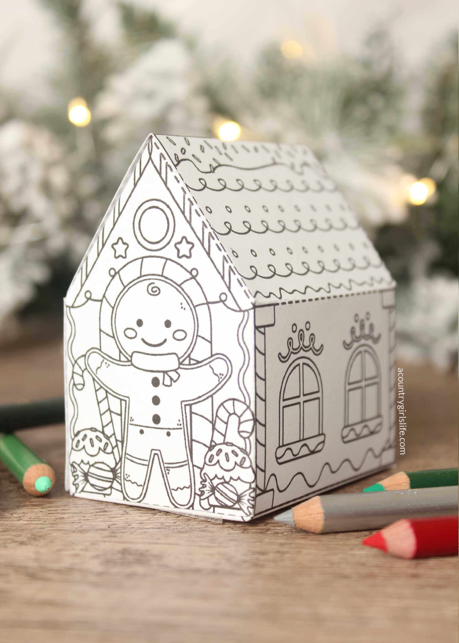 gingerbread house template printable free