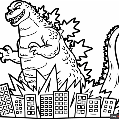 Godzilla Coloring Pages For Kids 13 Printable Sheets