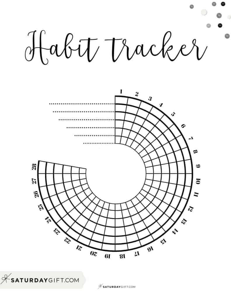 Habit Tracker Printable 43 Cute Free Printable Habit Trackers