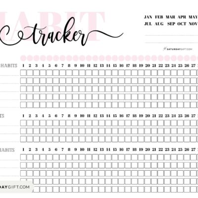 Habit Tracker Printable 43 Cute Free Printable Habit Trackers