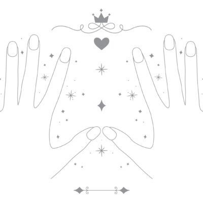 Hand With Nails Manicure Template To Color Etsy