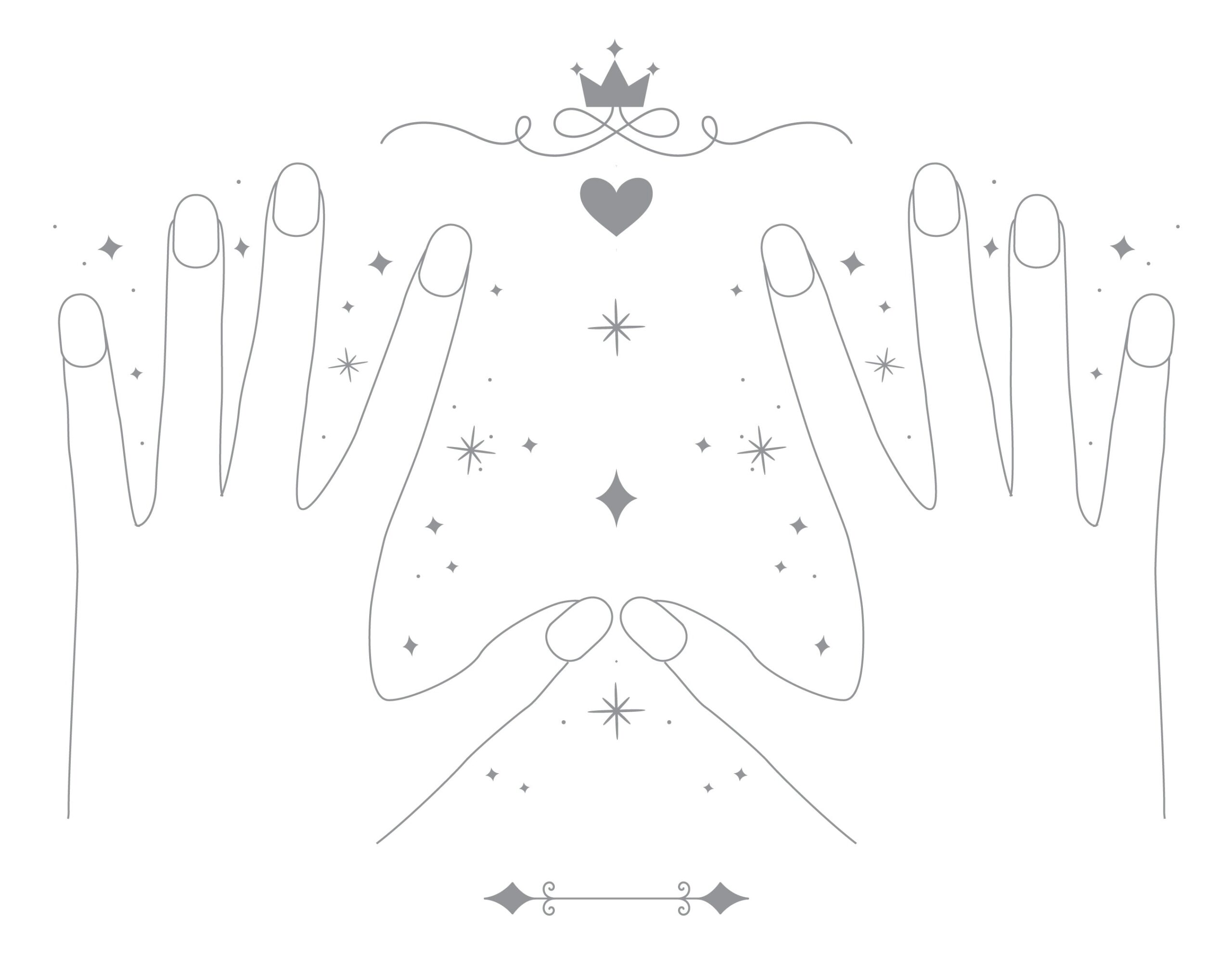 Hand With Nails Manicure Template To Color Etsy Hand With Nails Manicure Template To Color Etsy