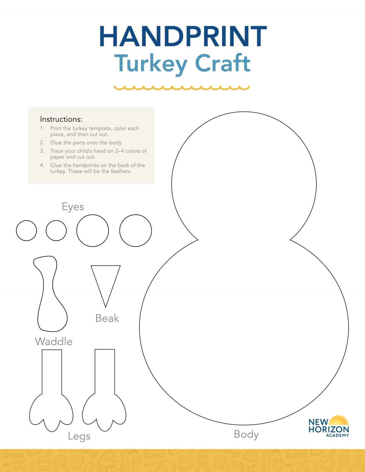 turkey template free printable