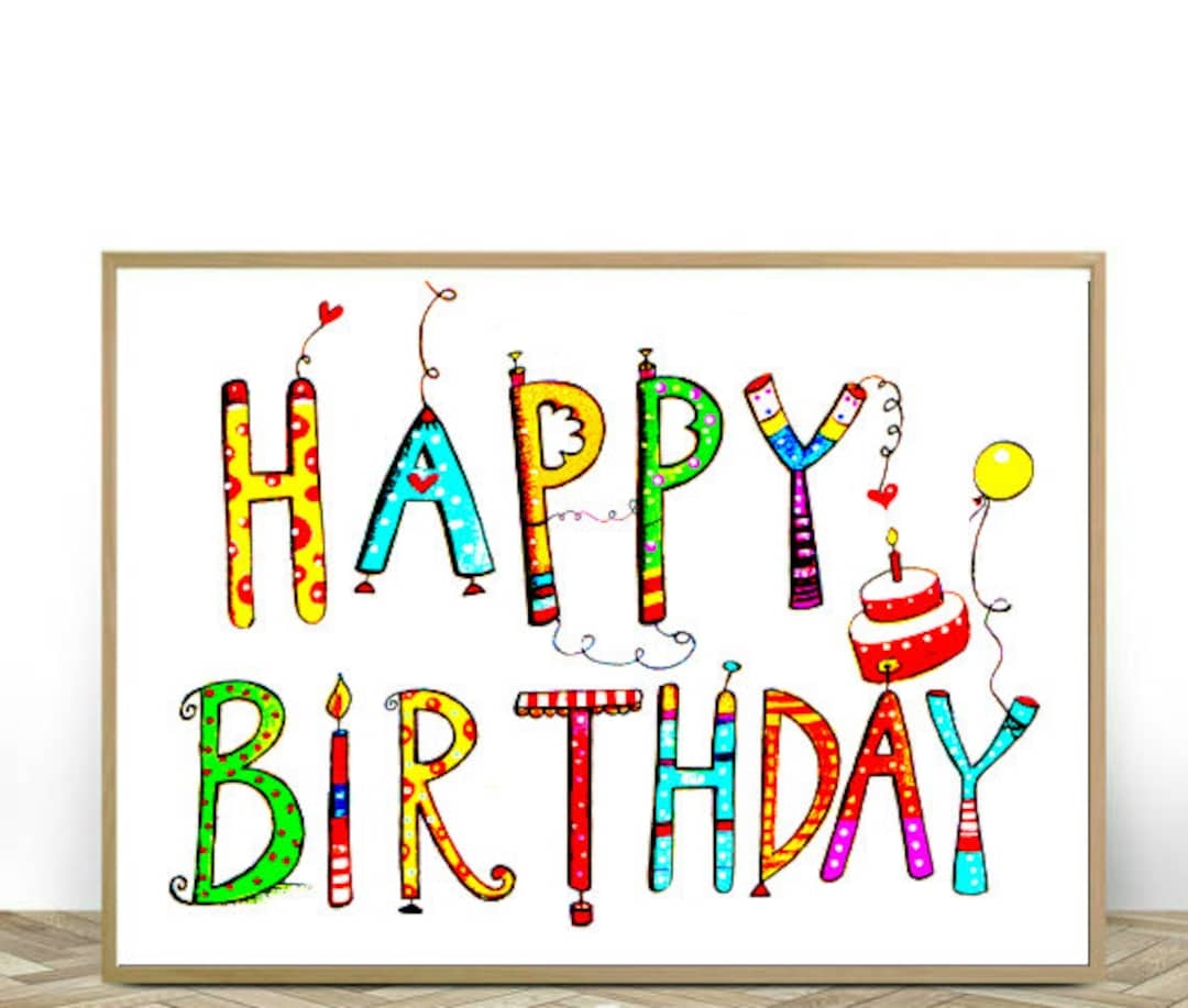 happy birthday printable sign