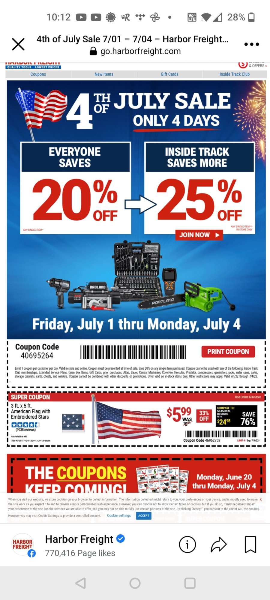 Harbor Freight 20 Off Anything This Weekend H ard Forum