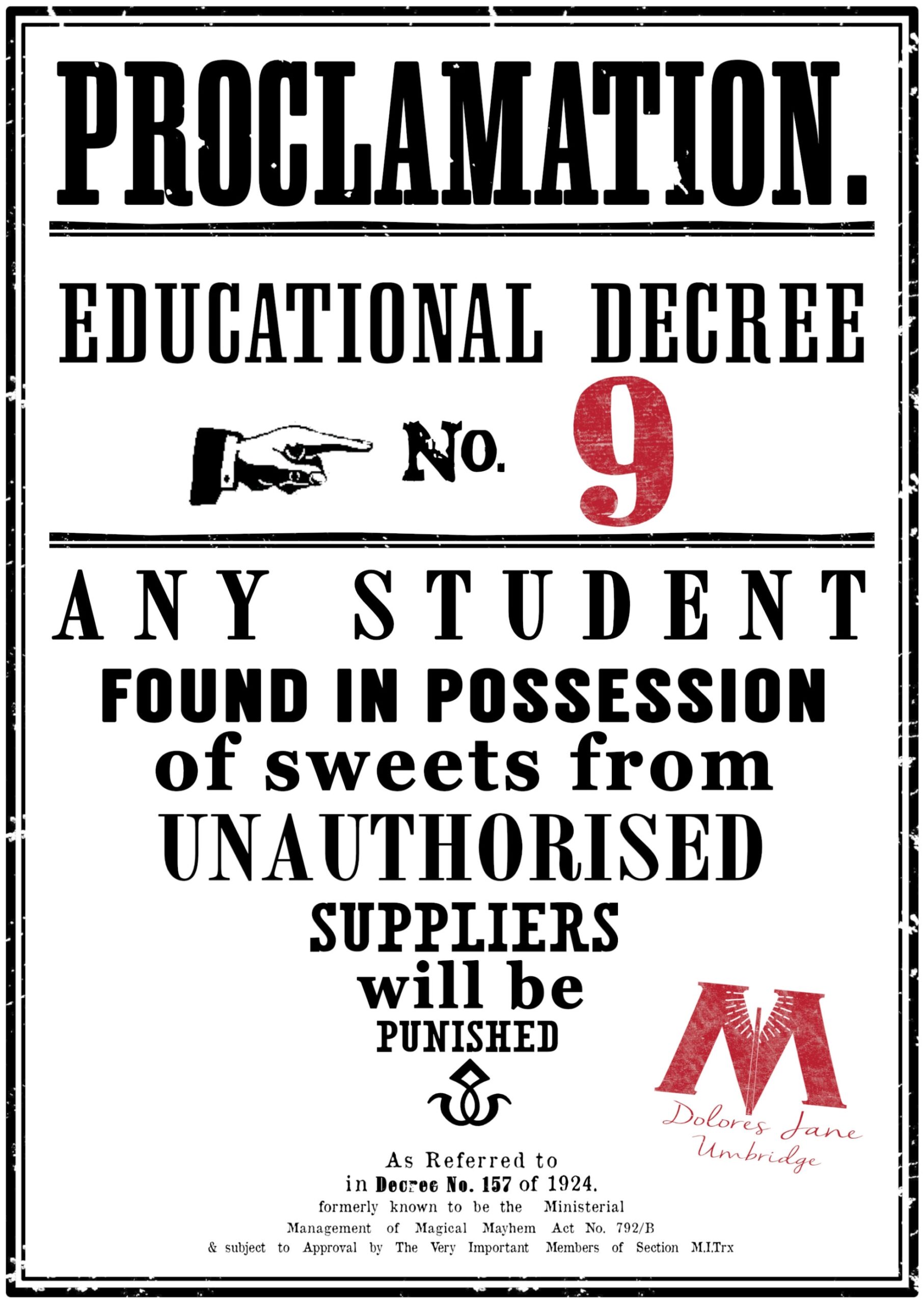 Harry Potter Educational Decrees free Printables Paper Trail Design Harry Potter Educational Decrees free Printables Paper Trail Design