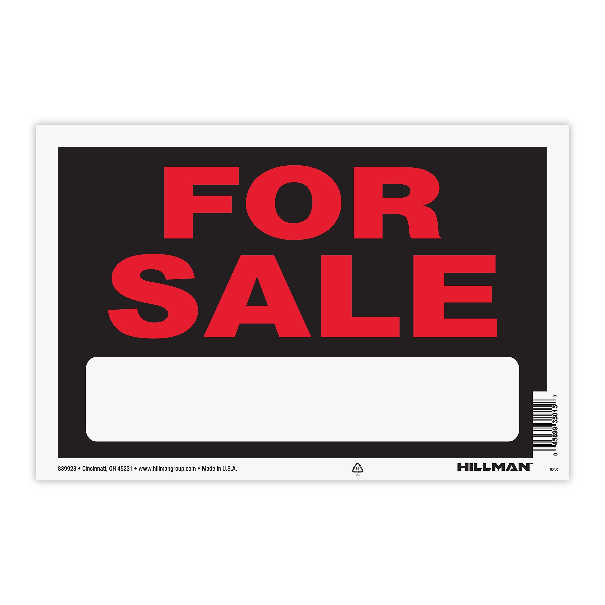 Hillman 8 in X 12 in Plastic Sale For Sale Sign 839928 At Lowes