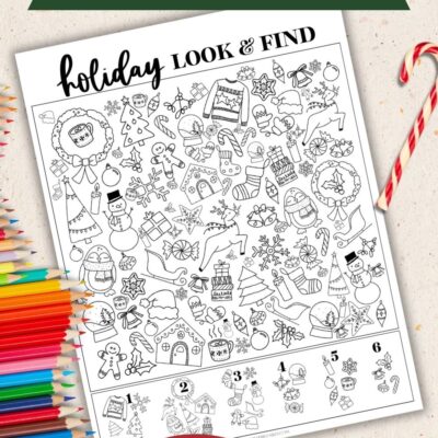 Holiday Look Find Find The Hidden Christmas Objects Printable Hand Lettered Printables
