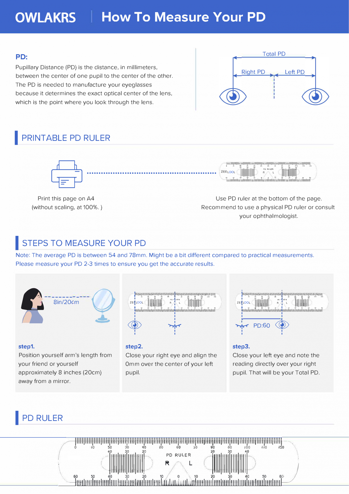 How To Measure Your Pupillary Distance PD How To Measure Your Pupillary Distance PD