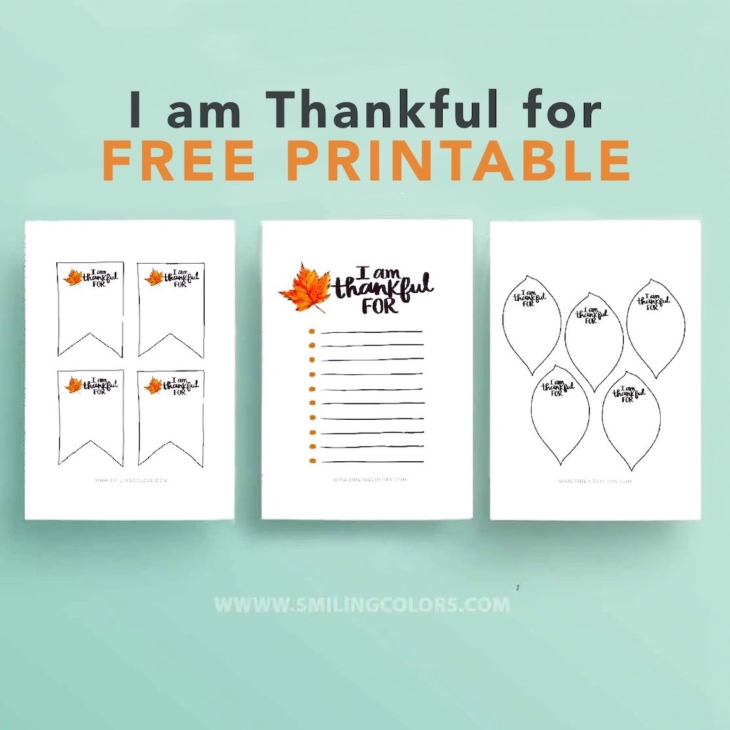 I Am Thankful For Printable A Free Family Activity