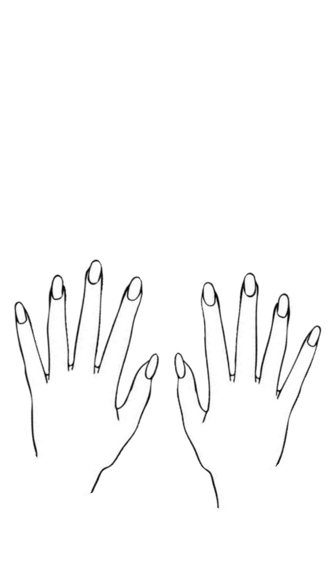 printable hand template with nails printable hand template with nails
