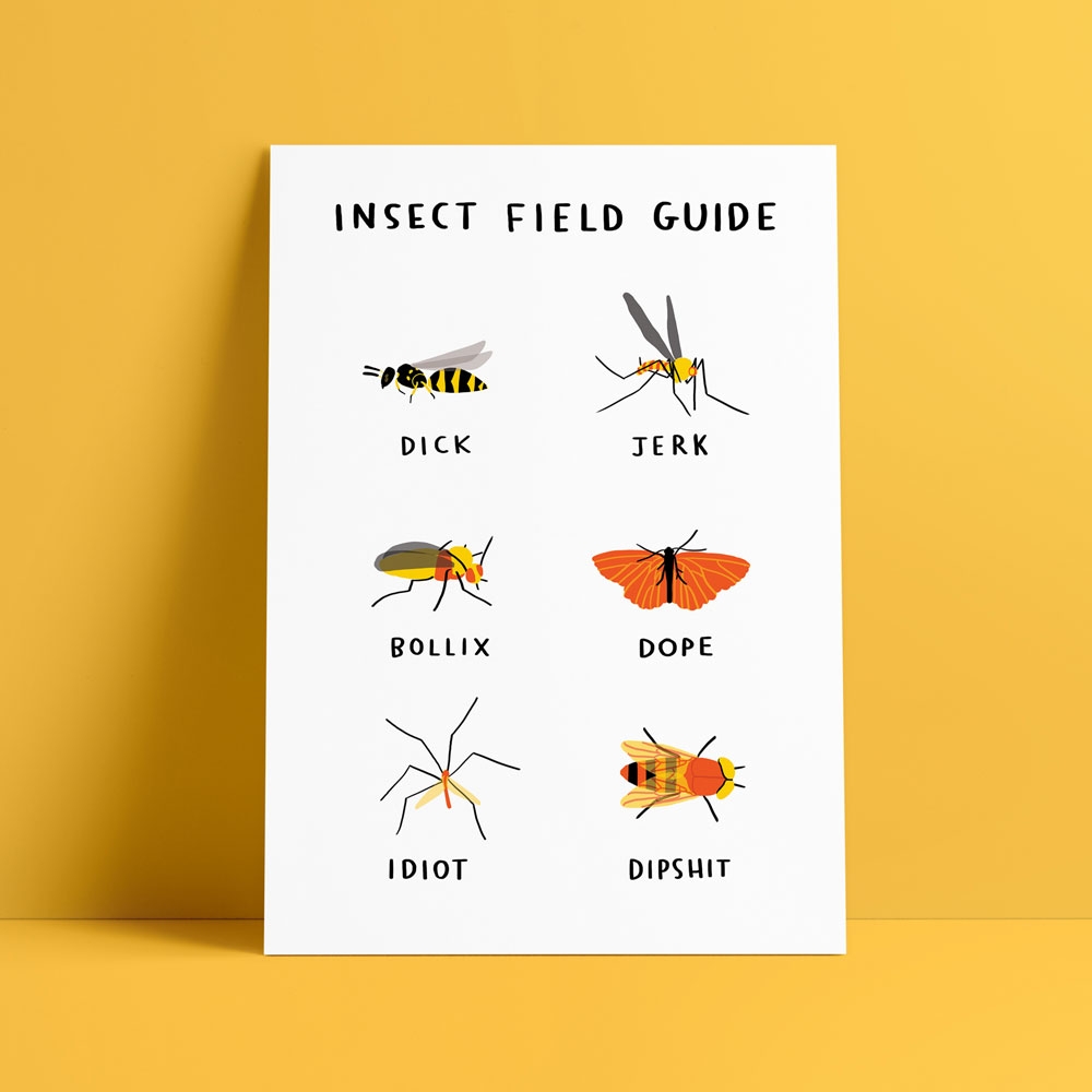 Insect Field Guide Signed Print Jam Art Factory