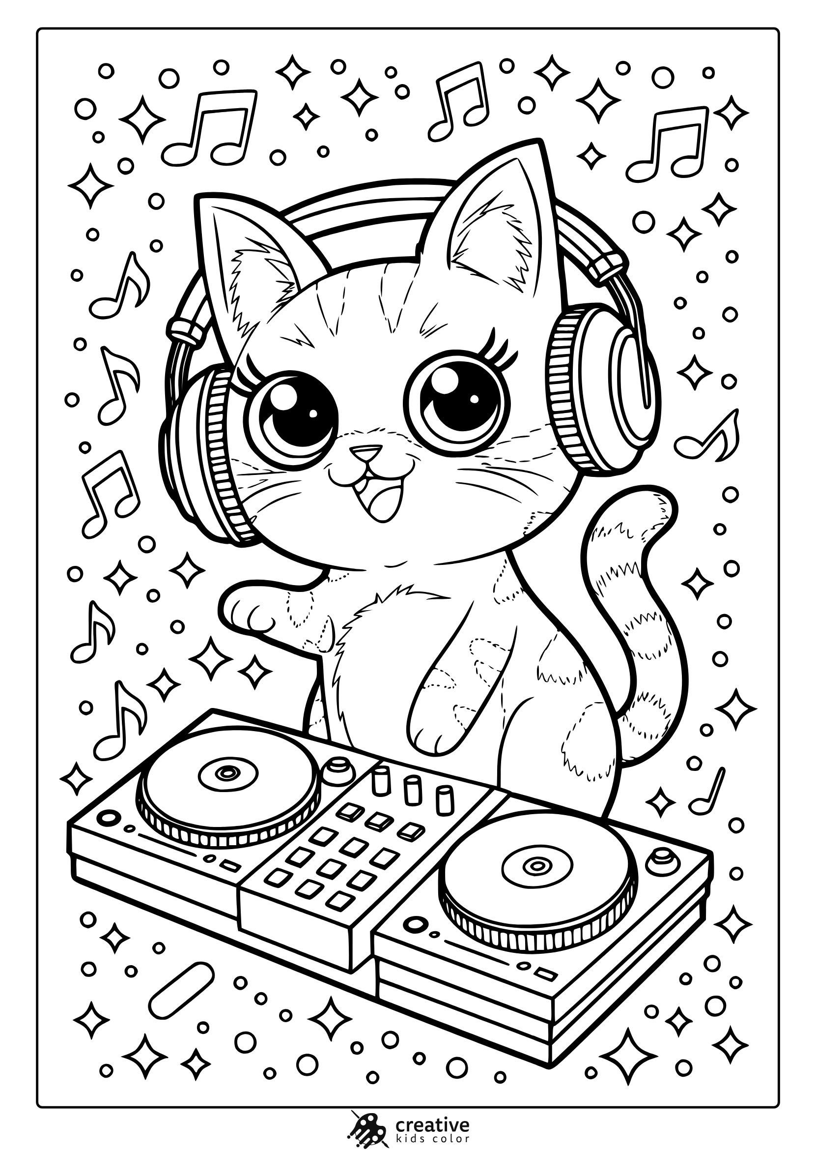 printable cat colouring pages