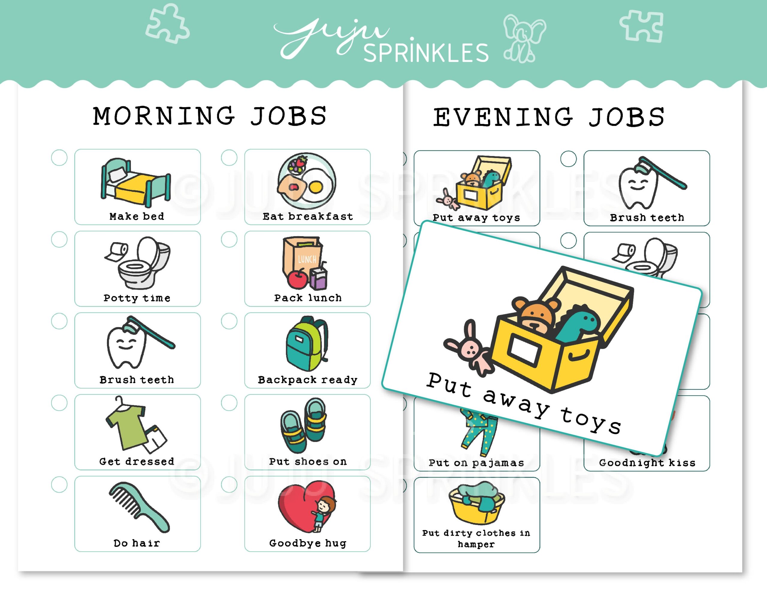 printable children's chore chart