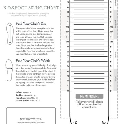 Kids Foot Sizer Charts Simple Foot Sizer Charts Child Shoe Sizer Charts Toddler Shoe Sizer Foot Shoe Size Determiner instant Download Etsy