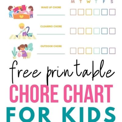 Kids Summer Chore Chart For All Ages Free Printable