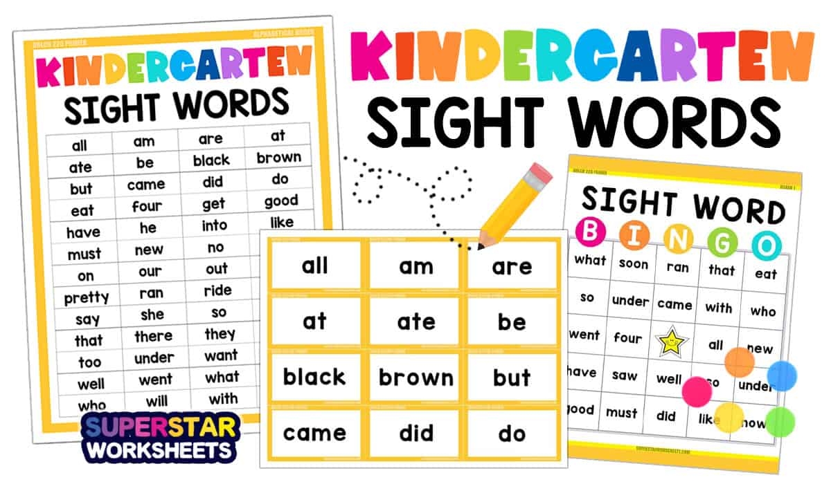 Kindergarten Sight Words Superstar Worksheets Kindergarten Sight Words Superstar Worksheets