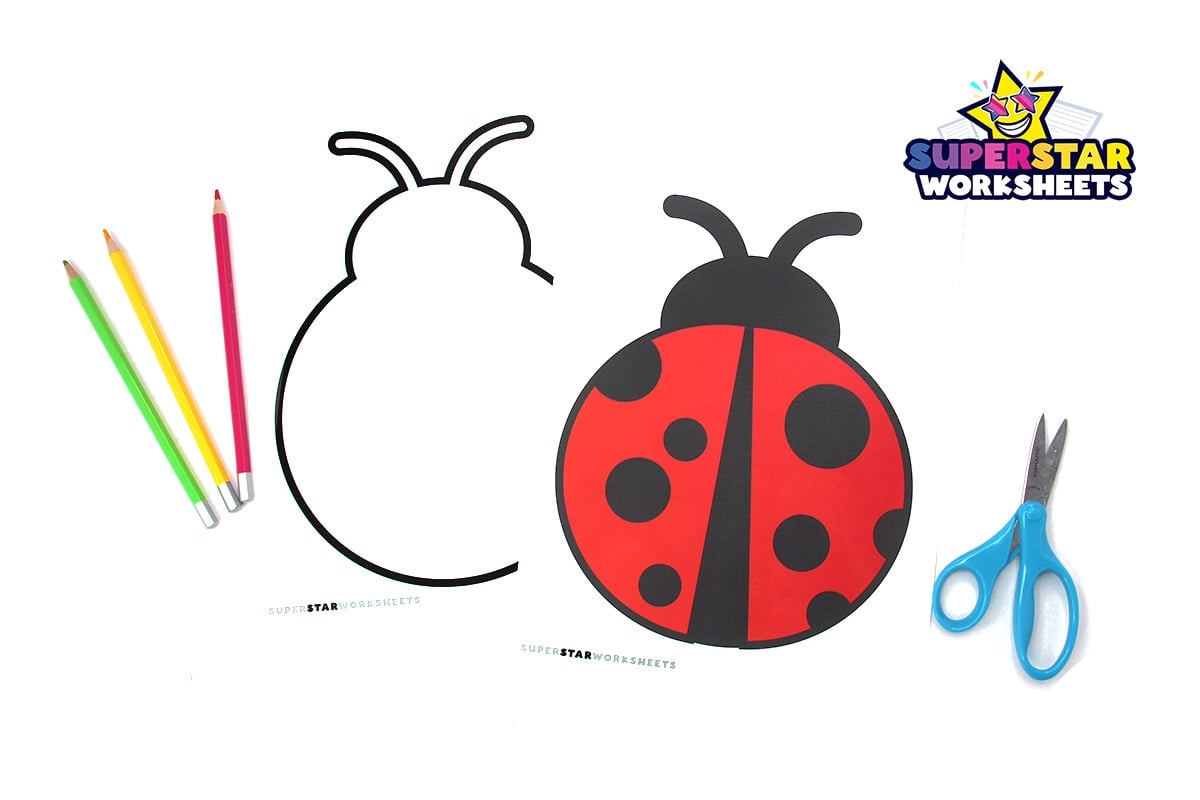 Ladybug Template Free Printables Superstar Worksheets