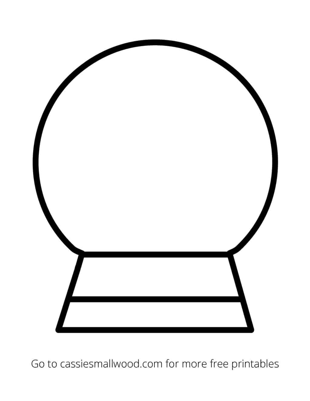 Large Blank Free Snow Globe Template Cassie Smallwood Large Blank Free Snow Globe Template Cassie Smallwood