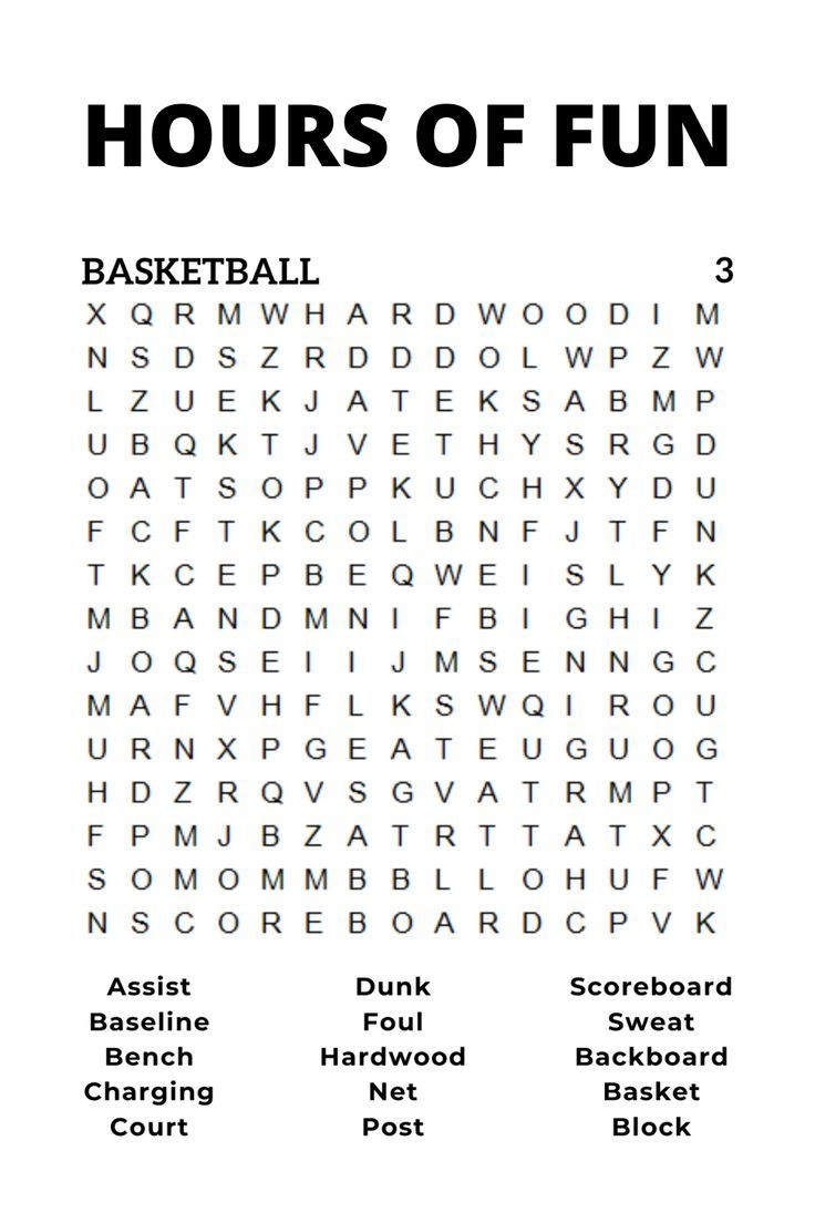 large printable word search