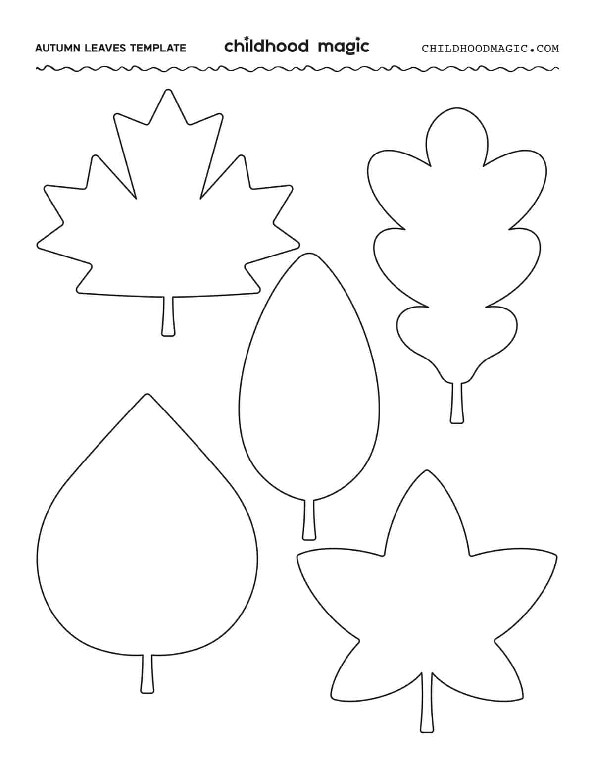 Leaf Outline Childhood Magic Leaf Outline Childhood Magic