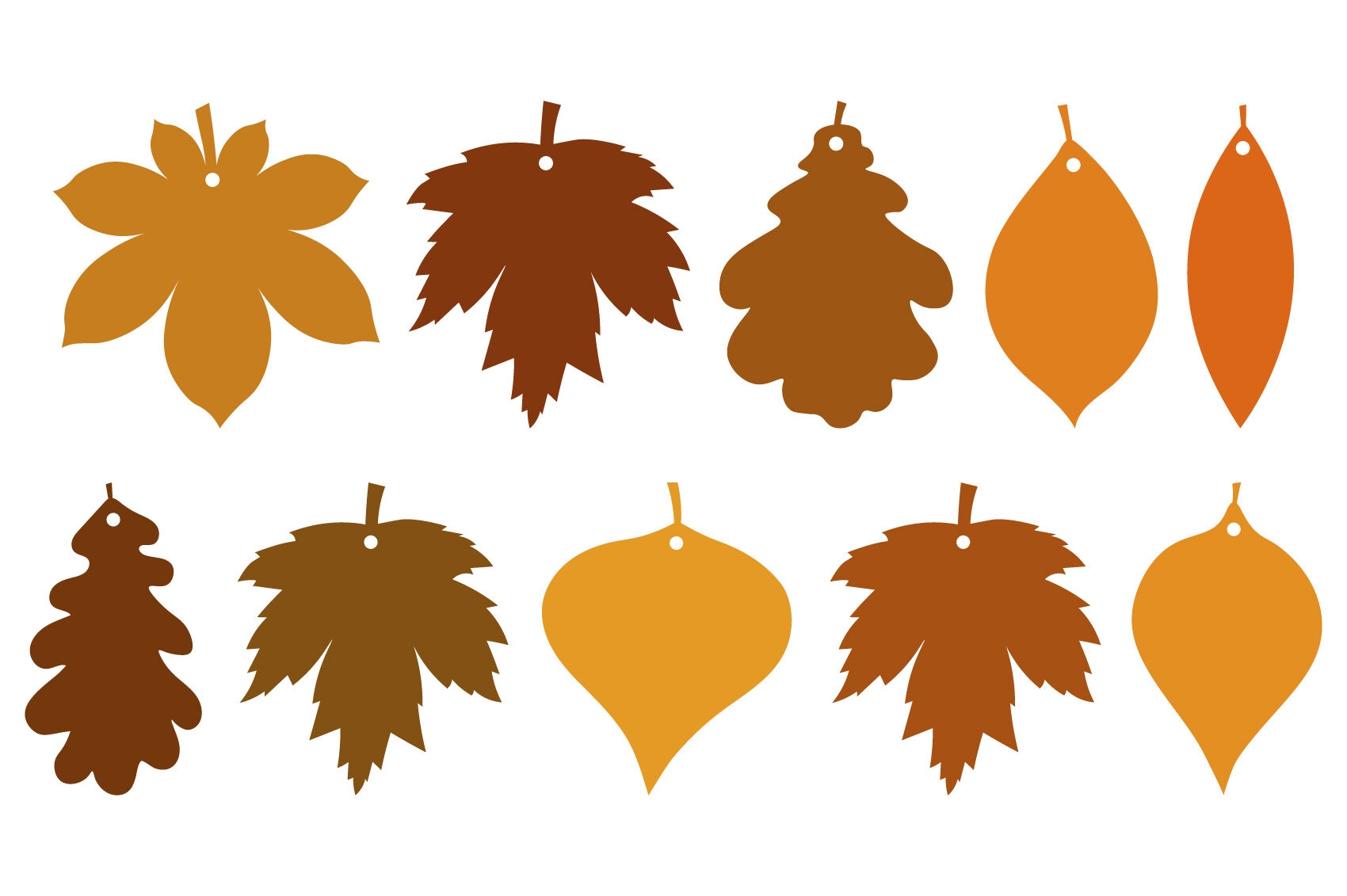 colored leaf template printable