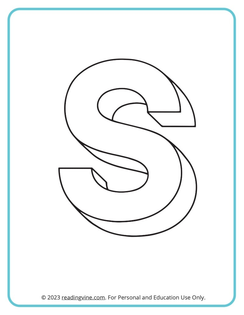 printable bubble letter s printable bubble letter s