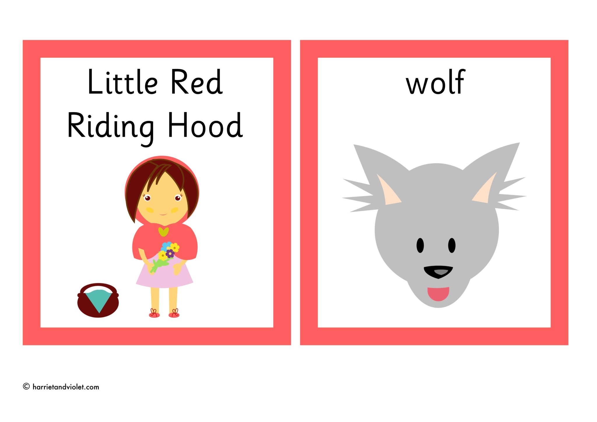 Little Red Riding Hood Flashcards Printable Teaching Resources Print Play Learn Little Red Riding Hood Flashcards Printable Teaching Resources Print Play Learn