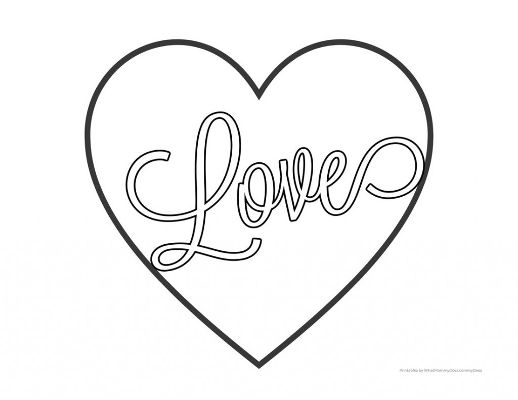 heart coloring pages printable