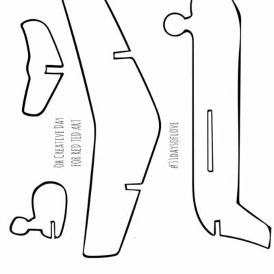 Love Is In The Air DIY Airplane Printables Red Ted Art Kids Crafts