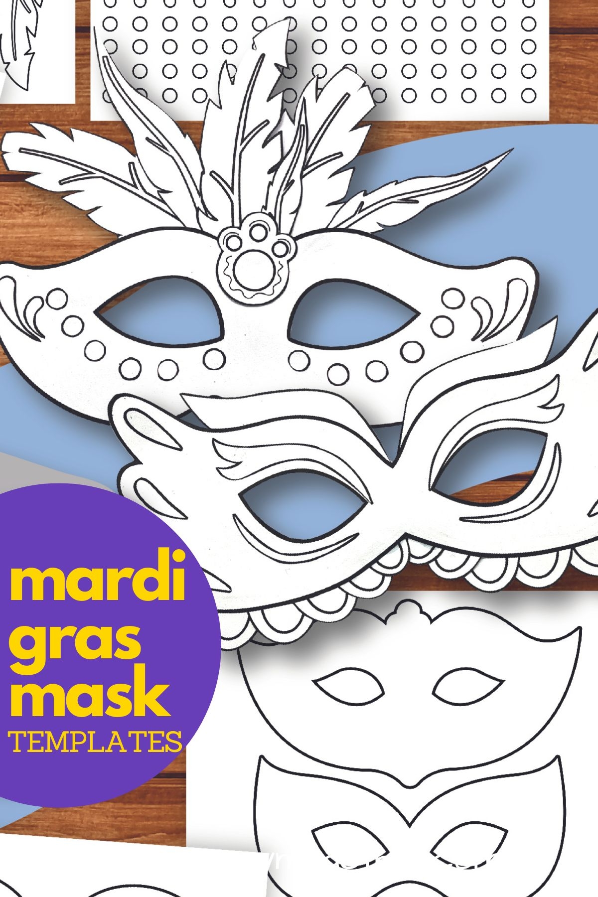 Masquerade And Mardi Gras Mask Templates Free Printables  Masquerade And Mardi Gras Mask Templates Free Printables