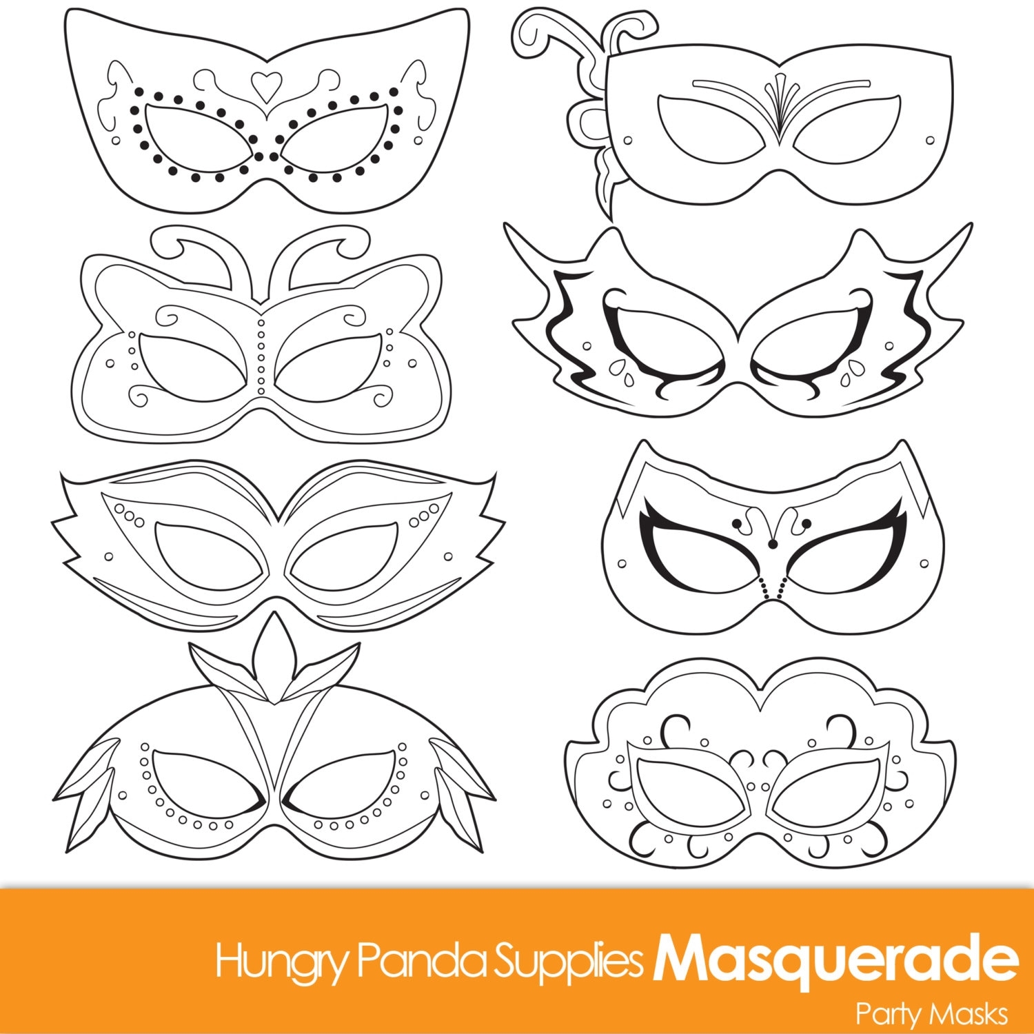Masquerade Masks Masquerade Mask Printable Masquerade Mask Masquerade Costume Etsy